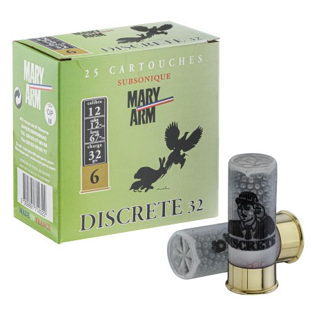 Cartouches Mary-Arm subsoniques - Cal. 12/67 N°6 bte de 25