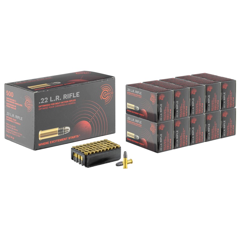Cartouches 22lr Geco Rifle bte de 500 Cartouches 22lr Geco Rifle bte de 500