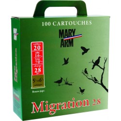 Cartouches Mary Arm Migration 28g - Cal. 20/70 N°5.5 & 6.5 bte de 100