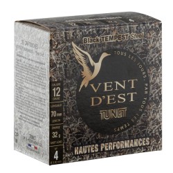 Cartouches TUNET,BLACK TEMPEST 32g HP acier 12/70 N°5 bte de 25