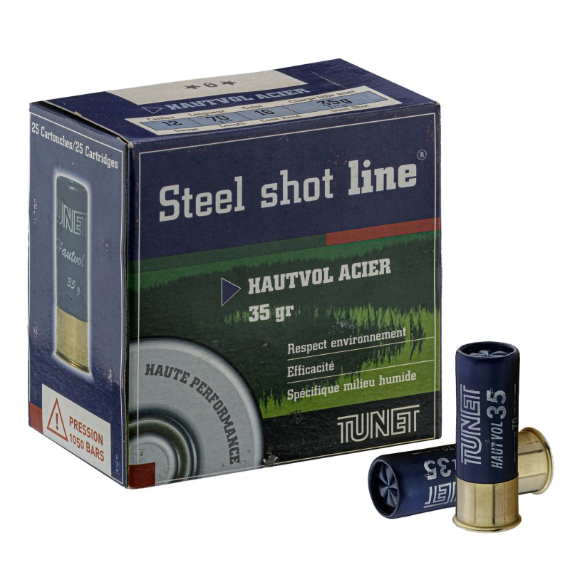 Cartouches Tunet Acier Haut Vol 12/70 HP 35g N°7 bte de 25