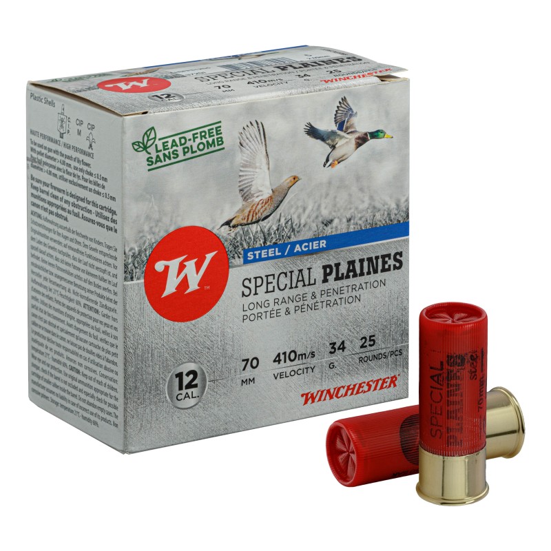 Cartouches Winchester 12/70 34g Acier Hautes Performances N°5 bte de 25