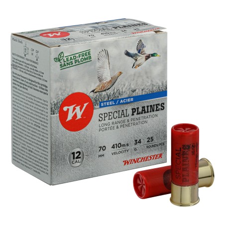 Cartouches Winchester 12/70 34g Acier Hautes Performances N°5 bte de 25
