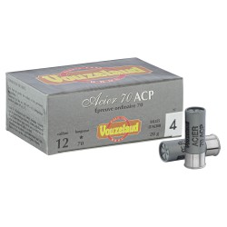 Cartouches Vouzelaud Acier 70 ACP Hautes Performances - Cal. 12/70 N°6 bte de 10