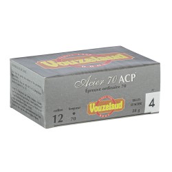 Cartouches Vouzelaud Acier 70 ACP Hautes Performances - Cal. 12/70 N°6 bte de 10