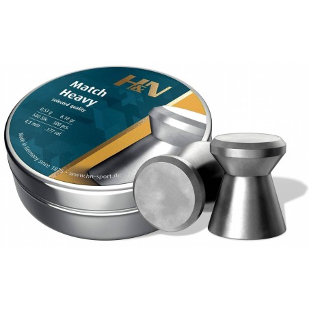 H&N 500 plombs 4.5mm Heavy Match 4.5 mm bte de 500