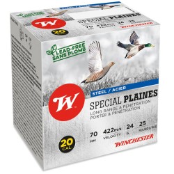 Winchester Steel spécial plaines 20/70 24g N°6 cal. 20 bte de 25