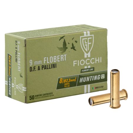 Cartouches 9 mm Flobert à grenaille de plomb N°8 bte de 50