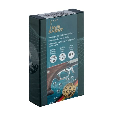 Balles rondes en plombs H&N cal .36 PN bte de 200