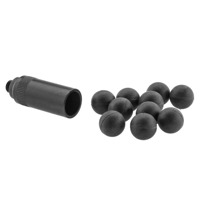 Adaptateur pour armes d'alarme + 10 projectiles Self Gomm calibre 18 mm M81 Adaptateur pour armes d'alarme + 10 projectiles Self Gomm calibre 18 mm M81