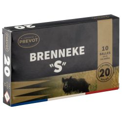 Cartouches Prevot à balle Brenneke-S - Cal. 20 bte de 10