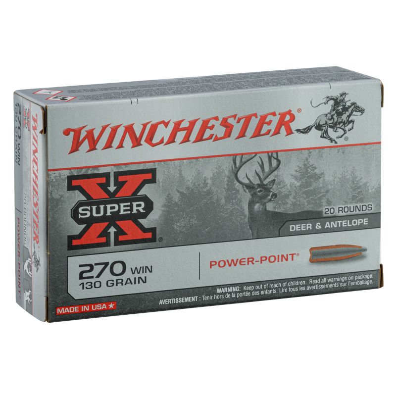 Winchester Cal. 270Win 130gr Extreme Point bte de 20 Winchester Cal. 270Win 130gr Extreme Point bte de 20