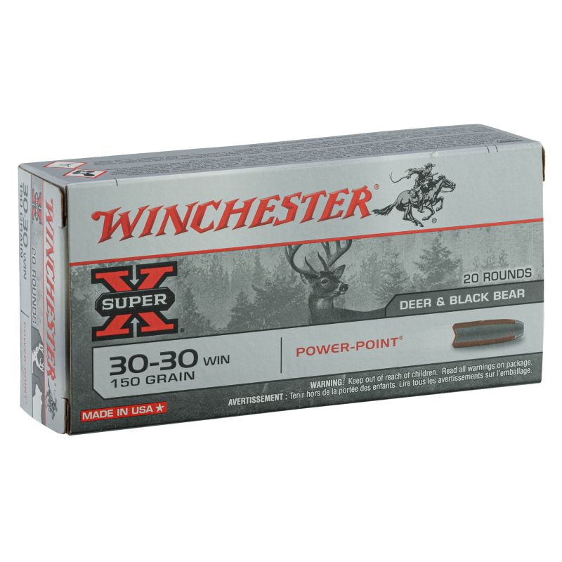 Winchester Cal. 30-30Win 150gr Power point bte de 20 Winchester Cal. 30-30Win 150gr Power point bte de 20