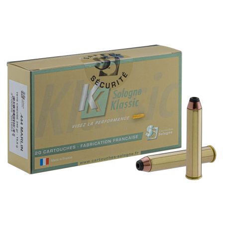 Munition à percussion centrale Benett Cal. 444 Marlin 240gr Pro Hunter HP bte de 20