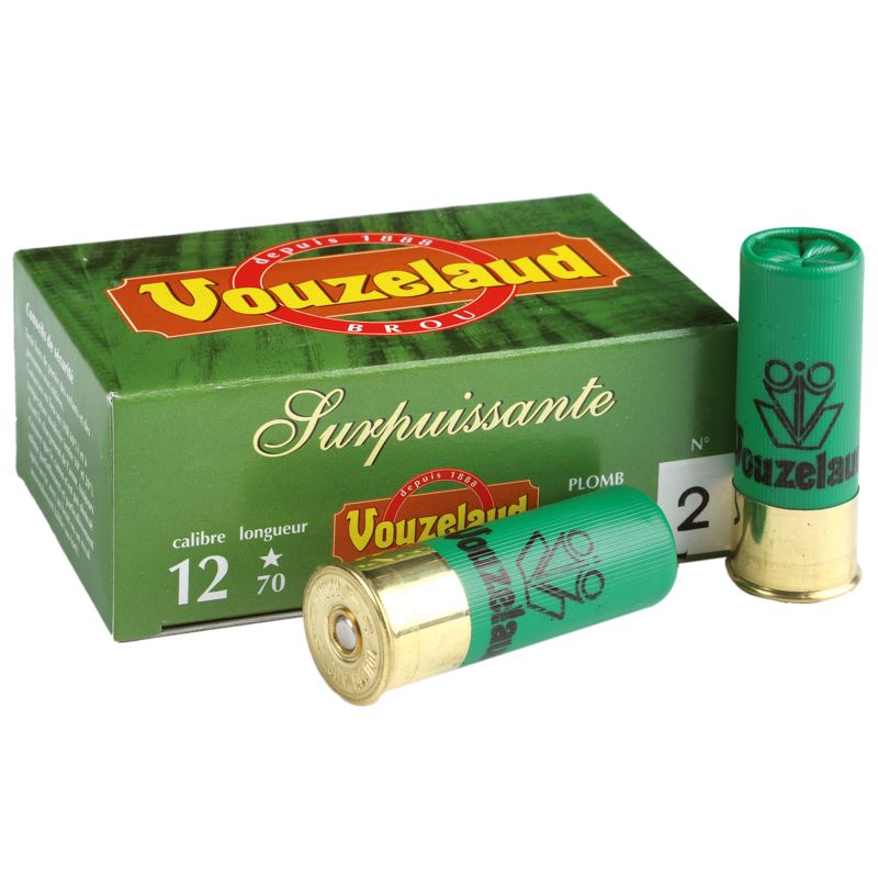 Cartouches Vouzelaud - Surpuissante - Cal. 12/70 N°6 bte de 10 Cartouches Vouzelaud - Surpuissante - Cal. 12/70 N°6 bte de 10