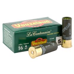 Cartouches Vouzelaud - La Centenaire tube plastique - Cal. 16/65 N°6 bte de 10