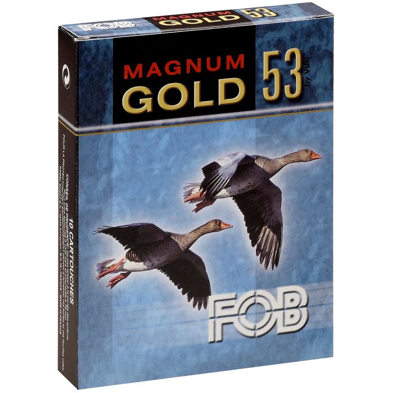 Cartouches Fob Gold 53 Magnum - Cal. 12/76 N°5 bte de 10 Cartouches Fob Gold 53 Magnum - Cal. 12/76 N°5 bte de 10