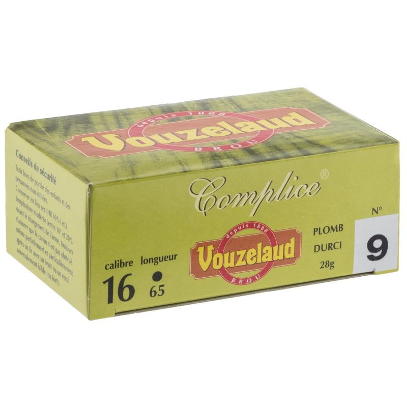 Cartouches Vouzelaud - Complice 65 - Cal. 16/65 N°8 bte de 10 Cartouches Vouzelaud - Complice 65 - Cal. 16/65 N°8 bte de 10