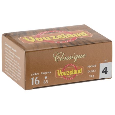 Cartouches Vouzelaud - Classique petit culot - Cal. 16/65 N°8 bte de 10