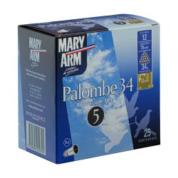 Cartouches Mary Arm Palombe 34 BJ - Cal. 12/70 N°6 bte de 25