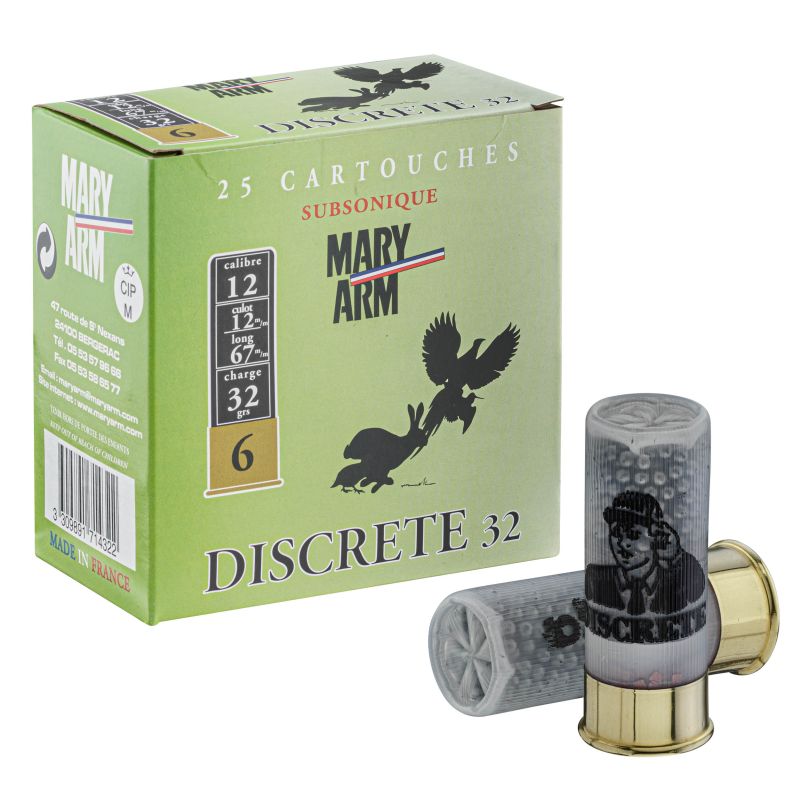 Cartouches Mary-Arm subsoniques - Cal. 12/67 N°9 bte de 25 Cartouches Mary-Arm subsoniques - Cal. 12/67 N°9 bte de 25