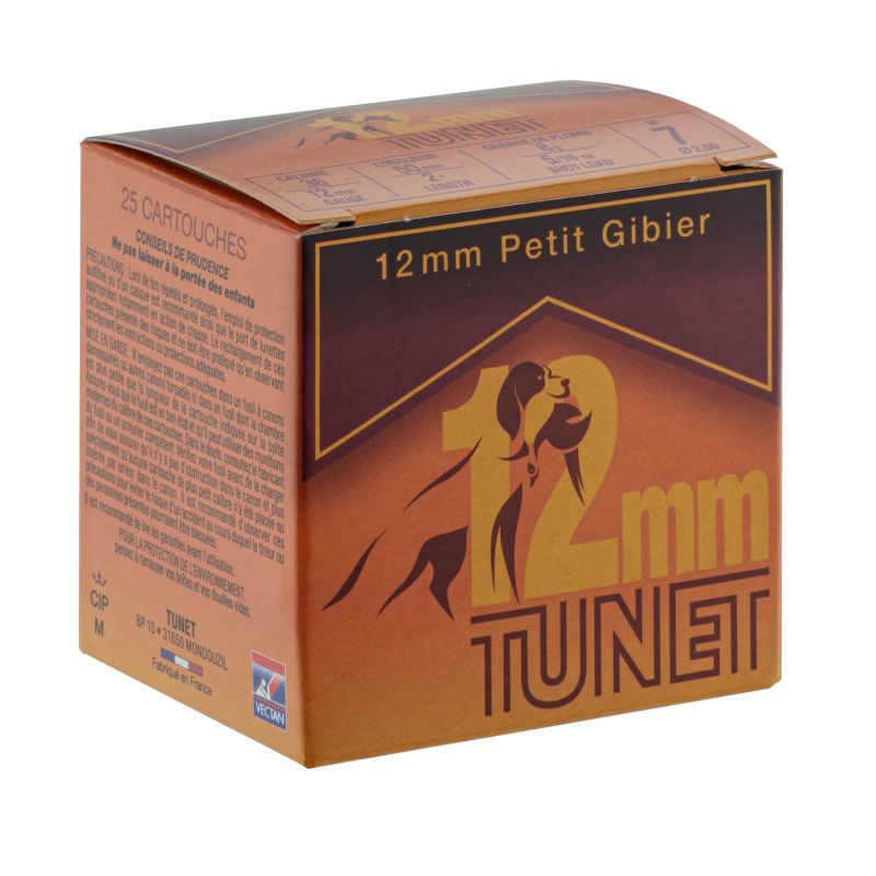 Cartouches TUNET 12 mm cal. 36/50 N°7 bte de 25 Cartouches TUNET 12 mm cal. 36/50 N°7 bte de 25