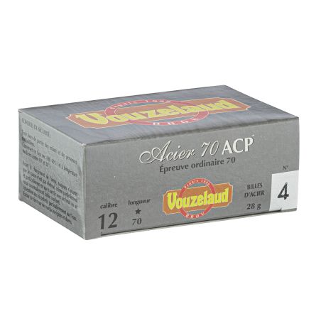 Cartouches Vouzelaud Acier 70 ACP Hautes Performances - Cal. 12/70 N°5 bte de 10