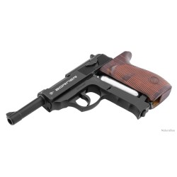 Pistolet CO2 culasse fixe BORNER C41 P38 cal. 4.5mm BB's
