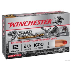 Cartouche Winchester DEER SEASON sans plomb - Cal 12/70 bte de 5