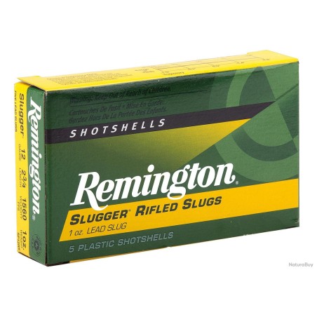 Cartouche Remington à balle slug - Cal. 12/70 bte de 5