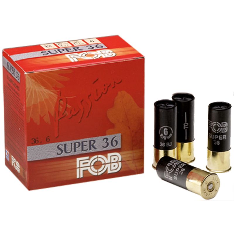 Cartouches Fob Passion Super 36 -Cal. 12/70 N°4 bte de 25 Cartouches Fob Passion Super 36 -Cal. 12/70 N°4 bte de 25